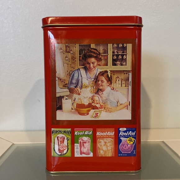 Vintage Red Kool-Aid Metal Tin-Collectible Canister - Picture 3 of 12